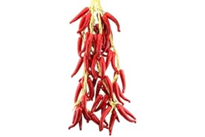 Gresorth 5 Strings Fake Vegetable Bunch Artificial Red Pepper Decoration for Home Kitchen Shop Party Show Food Display
