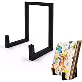 Vinyl Record Storage Black Metal Tabletop Record Holder for Albums -1 Pack | Small Vinyl Record Stand for Lp Display Holds any Size Records