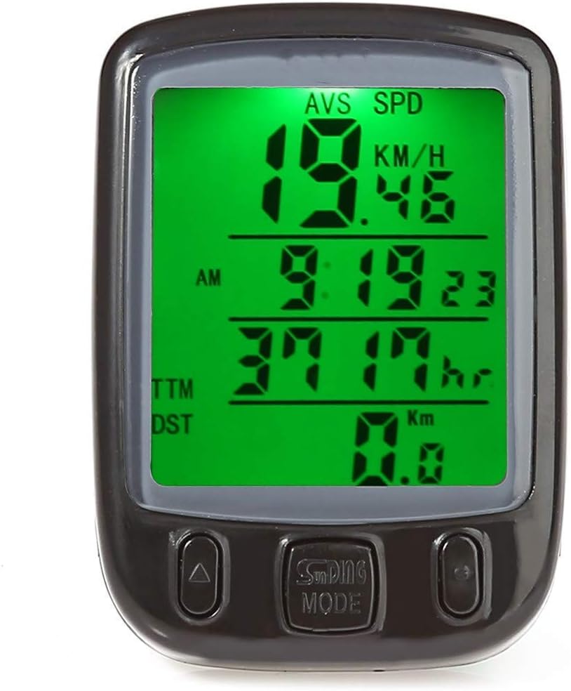 Wenquan,Bicycle Computer Water Resistant Cycling Odometer(color:BLACK)