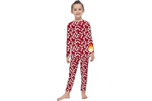 MANCYFIT Thermal Underwear Set for Girls Fleece Lined Top & Bottom Thermal Set Long Johns Undershirts Baselayer for Kids