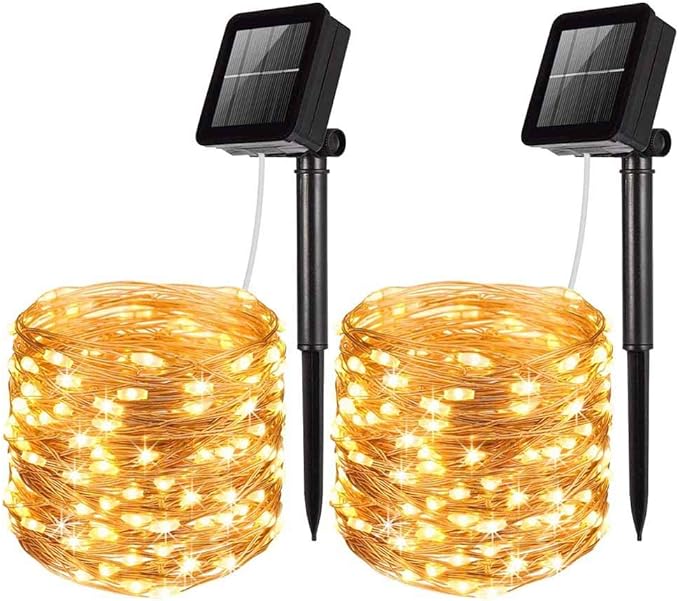 LED Solar Lichterkette, Fairy Lights Solar Kupferdraht 800Mah