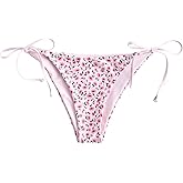 ZAFUL Bikini Bottoms for Women Tie Side String Bathing Suit Bottoms High Cut Swimsuit Bottom