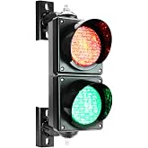 BBMI 100mm(4inch) Traffic Light, DC9-36V Red/Green Stop and Go Signal, PC Housing Waterproof IP65 Industrial Cobweb Lens Warning Light.