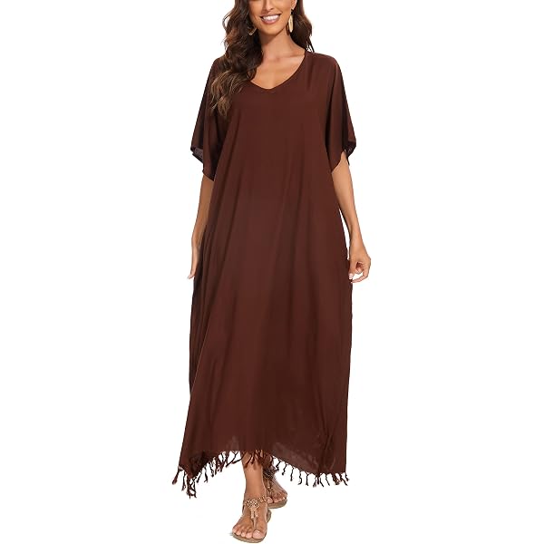 thumbnail image 2 of Beautybatik Women's Tie Dye Kaftan Dress - Plus Size Bohemian Maxi 2 of 14