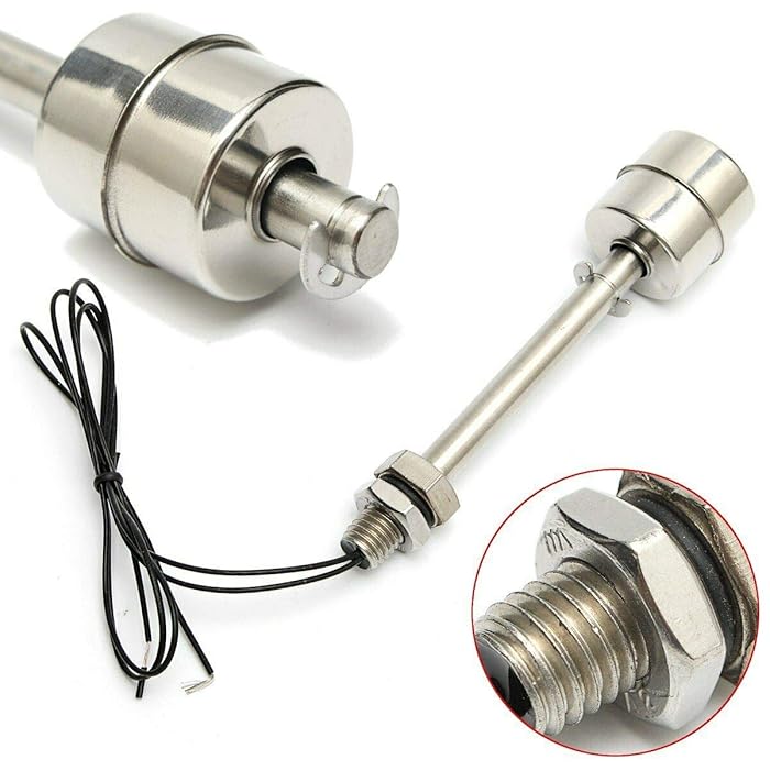 Buy Floating Switch SENRISE L250mm Liquid Water Level Control Sensor Stainless Steel Vertical