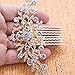 Big Hair Comb Silver/Gold Tone Hair Pins Women Hair Jewelry Bridal Hair Accessories Crystal Combs FA2944 (Gold)