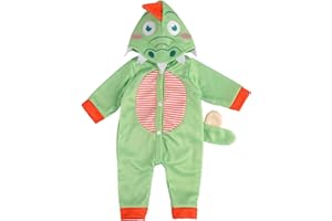 BABESIDE Reborn Baby Doll Clothes for 17-22 Inch Dolls, Baby Doll Clothes Outfits Accessories - Dinosaur 3D Tail Jumpsuit for Newborn Baby Doll Boys&Girls
