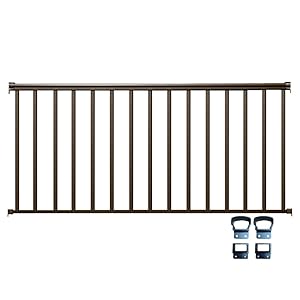 Contractor Deck Railing 6ft x 36in Aluminum Residential Railing - Bronze