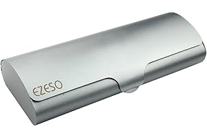 EZESO ESSENTIAL SKINCARE Eyeglass Case for Men Glasses Case Aluminum Light Nearsighted Spectacle Case Box