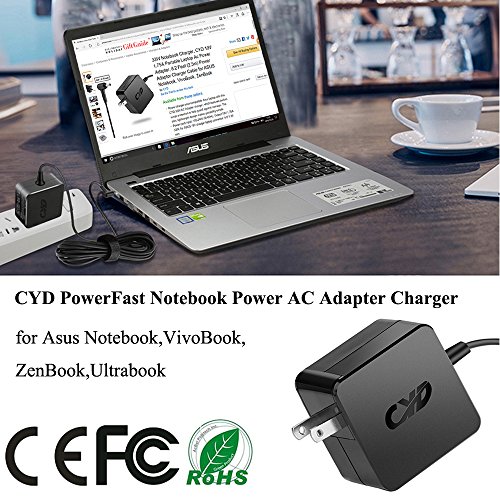 CYD 45w Lenovo Laptop-Charger Replacement for Lenovo ideapad 310 110s 110-15isk 80ud 110-15acl 80tj 110-15ibr n22 80sf 110-14 n42 110-17 adp-45dwa 8.2ft Notebook-Power-ac-Adapter-Cord-Cable