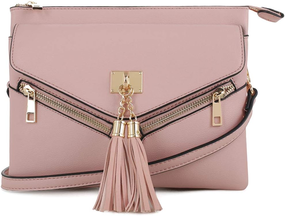 Estelle Small Double Compartments Crossbody Bag Shoulder Bag Purse Handbag for Women