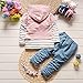 Vovotrade Toddler Kids Clothes Set Baby Boy Girls Outfits Hooded Stripe T-Shirt Tops+Pants (12M, Pink)