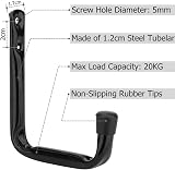 pipabiba Heavy Duty J Hooks 6 Pack Wall Mount Steel Utility Hanger 12x10cm view 4