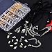 Hraindrop 370 Pieces Ribbon Bracelet Kit Bookmark Pinch Crimp Ends Lobster Clasps with Jump Rings and Chain Extenders
