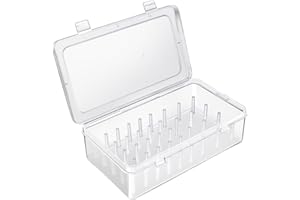 Novelty Piping Tips Storage Box with Fixed Pins, 42 Pegs Piping Tip Set Organizer Case, Cake Decorating Kit Storage Organizer