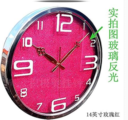 Zhaoyt Inicio Reloj De Pared Techo Dibujo Silencio Creativo Relojes Para El Reloj Y El Reloj Esmerilar Lijar La Tabla Rosa Sunako Flash Amazon Es Hogar