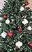 Clever Creations Red and White Flower 3 Pack Christmas Tree Ornaments