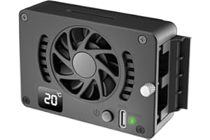 Camera Cooling Fan, Moman FS10 Camera External Cooling System semiconductor Cooling Fan Mini Intelligent Radiator Spring Telescopic Mounting Adjustable with Type-C Charging Port for Sony/Fuji/Nikon