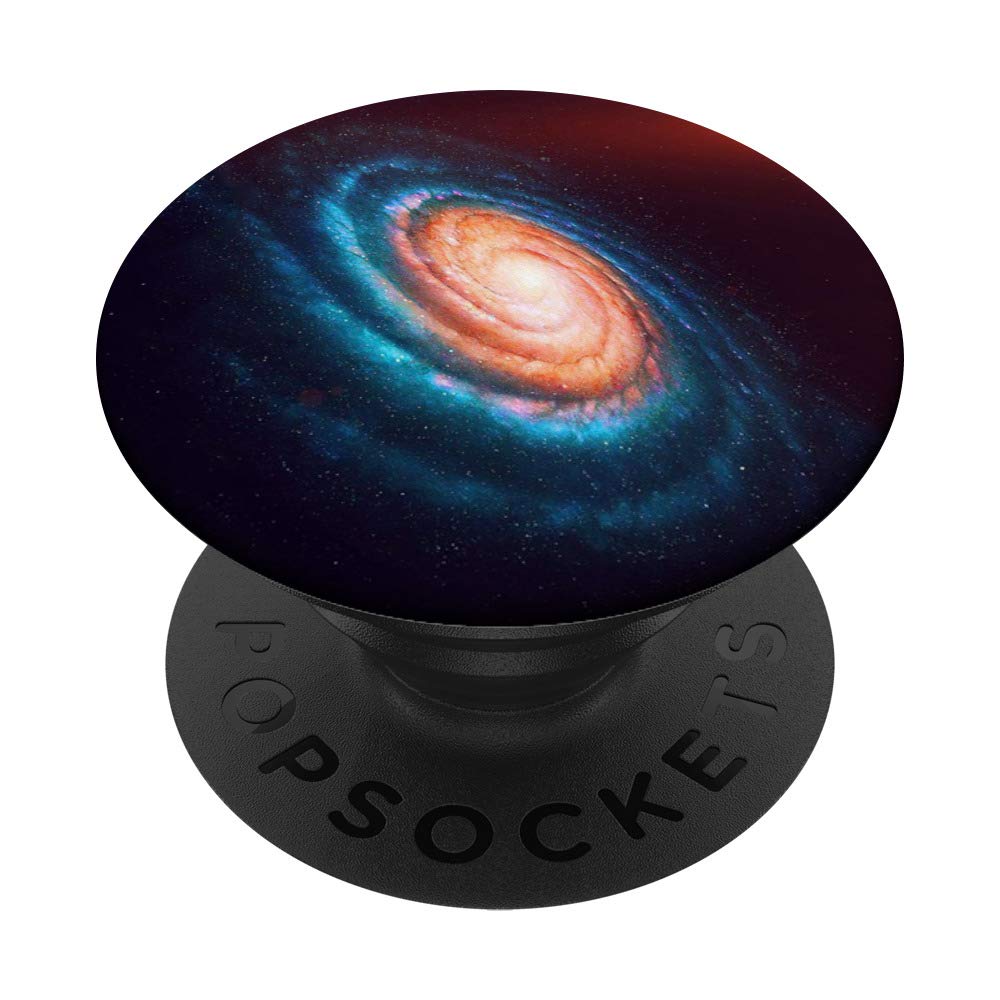 Barred Spiral Galaxy Cool Orange Blue Nebula PopSockets PopGrip: Swappable Grip for Phones & Tablets