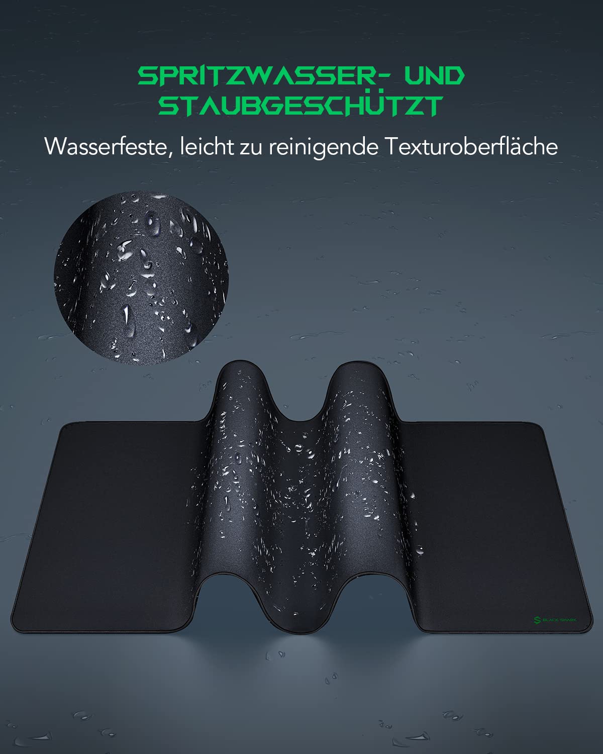 Black Shark Gaming Mauspad XXL 1200 x 600 mm Übergröße groß Mousepad XXL mit wasserdichter Oberfläche Mouse Pad mit Rutschfester Gummiunterseite Gaming Zubehör Manta P4 5
