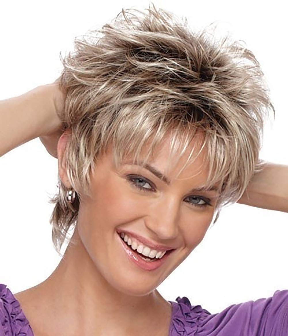 Clearance 12'' Short Curly Wigs for White Women Blonde Bob