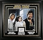 Star Wars (3) Ford, Fisher & Hamill Autographed & Framed Photo Display - Beckett Certified