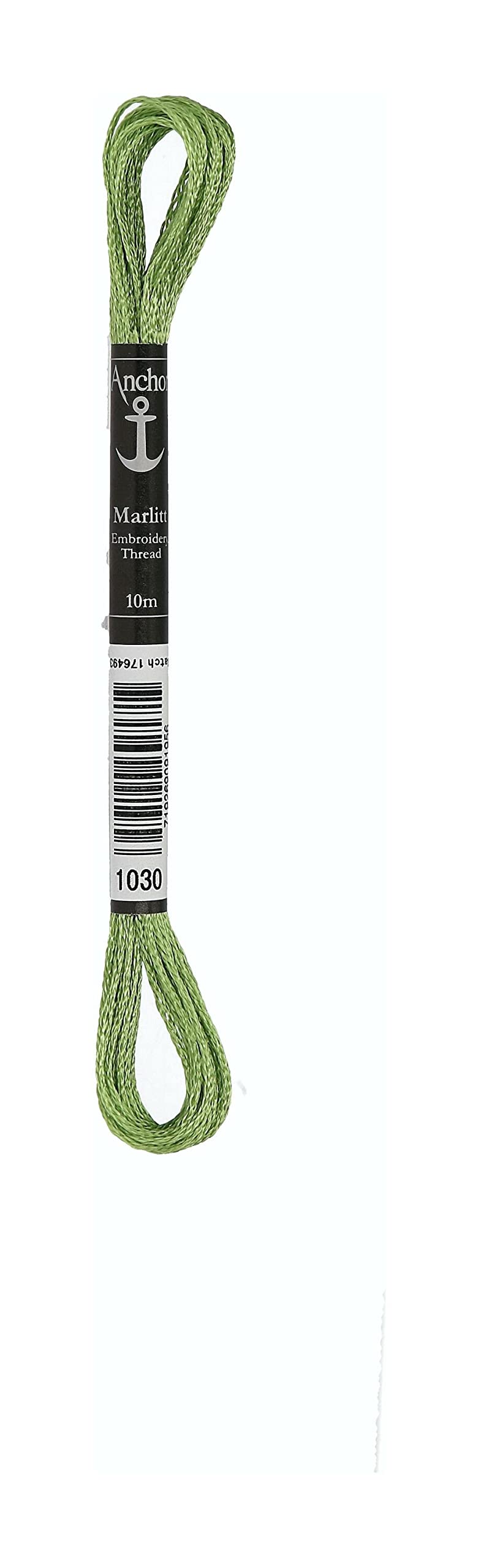 ANCHOR Marlitt Divisible Shiny Embroidery Thread, Running Length: 10M gras Embroidery Threads