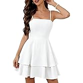 DMJVSCXL Women's Backless Short Mini Dress with Self-Tie Bow Sexy Cocktail Dress for Women