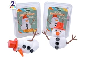 Toysmith Melting Snowman Bundle – Reusable Putty Slime Kit with Snowman Accessories – Build, Melt & Rebuild Fun – Desk Toy for Kids – Christmas Stocking Stuffer – Ages 5+