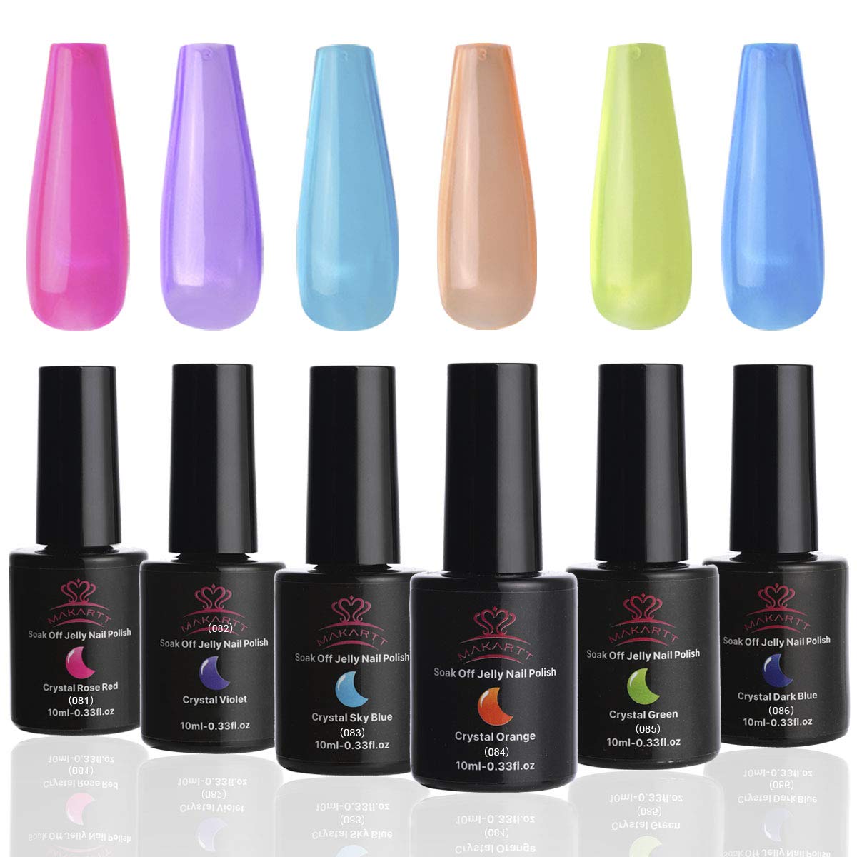 Amazon Com Makartt P 08 Crystal Rainbow Jelly Gel Nail Polish 6