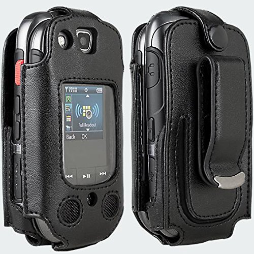 Verizon Wireless Samsung U680 Convoy 3 Original Swivel Fitted Case Soft Black Leather Holster