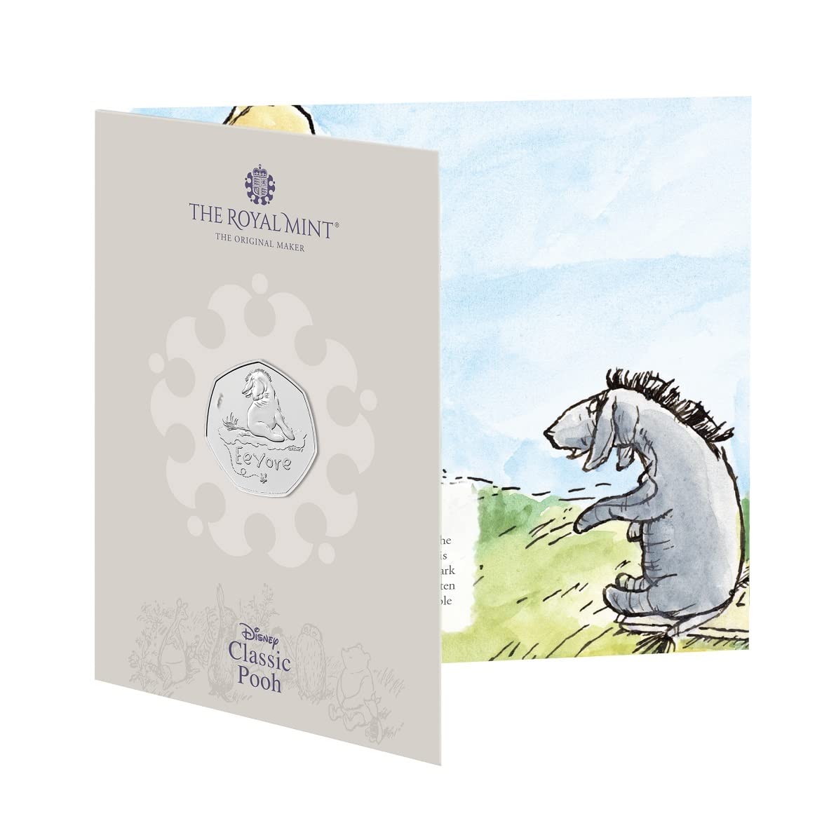 RoyalMint 2022 Eeyore UK BU 50 from Winnie the Pooh Series Mint Pack
