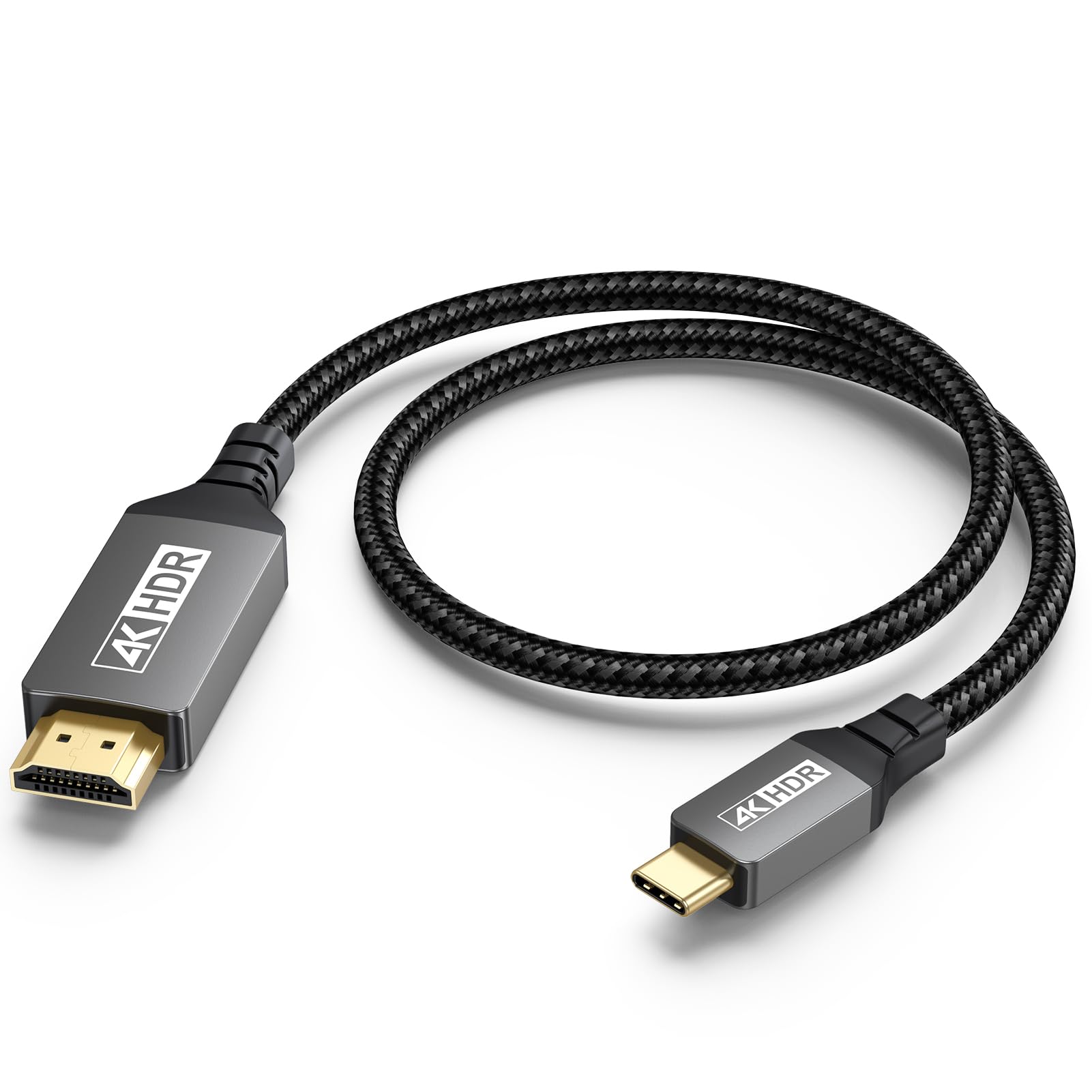 Photo 1 of UVOOI Short USB C to HDMI Cable 1FT, [4K@60Hz] USBC to HDMI Cable Type C to HDMI Cord Compatible with Thunderbolt 3/4/5, iPhone 17/16/15 Series/MacBook Pro Air/Mac mini 2024/iPad Pro/Pixel/Galaxy S25