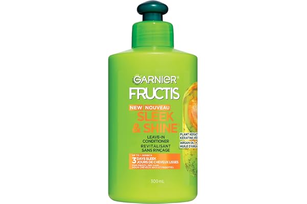 Garnier Fructis Sleek & Shine, Intensely Smooth Leave-in Conditioning Cream, 300 mL