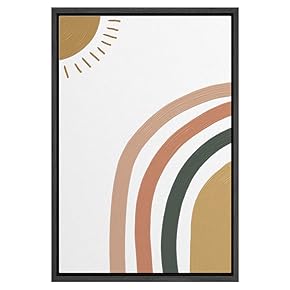 SIGNWIN Framed Canvas Wall Art Nordic Rainbow Canvas...