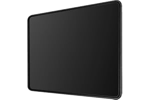 TONOS Black Mouse Pad 11 x 8 3/4 x 1/8 in. Basic Big Mouse Pad with Stitched Edges and Non-Slip Rubber Base, Premium-Textured