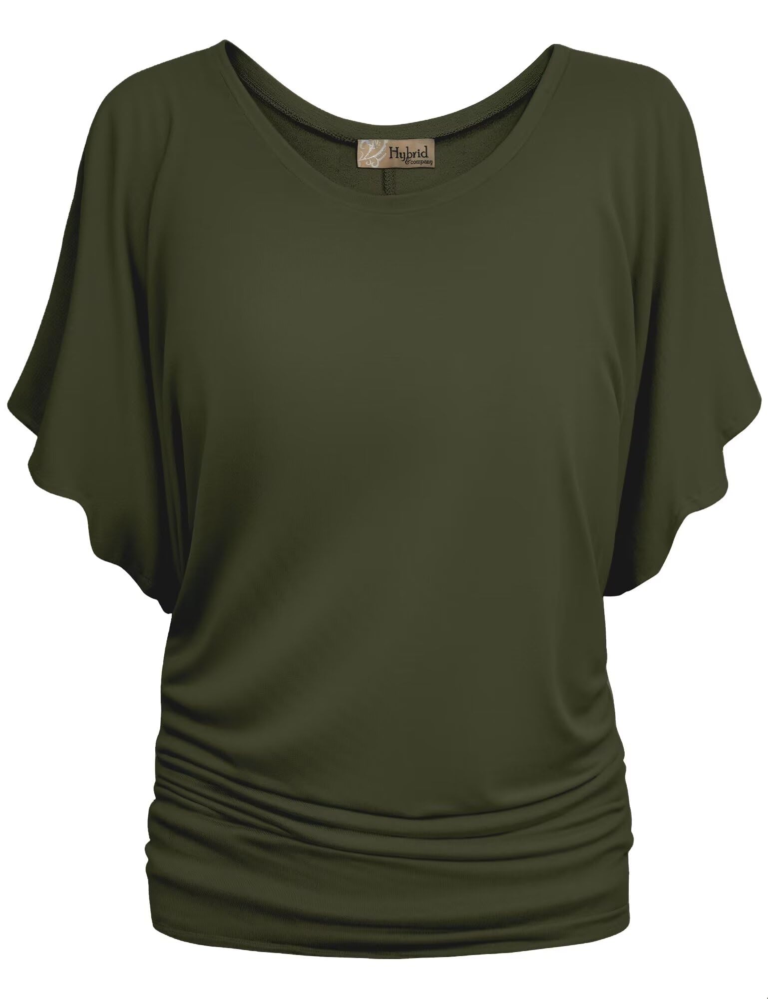 Photo 1 of & Company Womens Boat Neck Dolman Top Shirt KT44130 OLIVE M