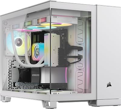 CORSAIR iCUE LINK 2500X RGB Small-Tower mATX Case White Dual Chamber