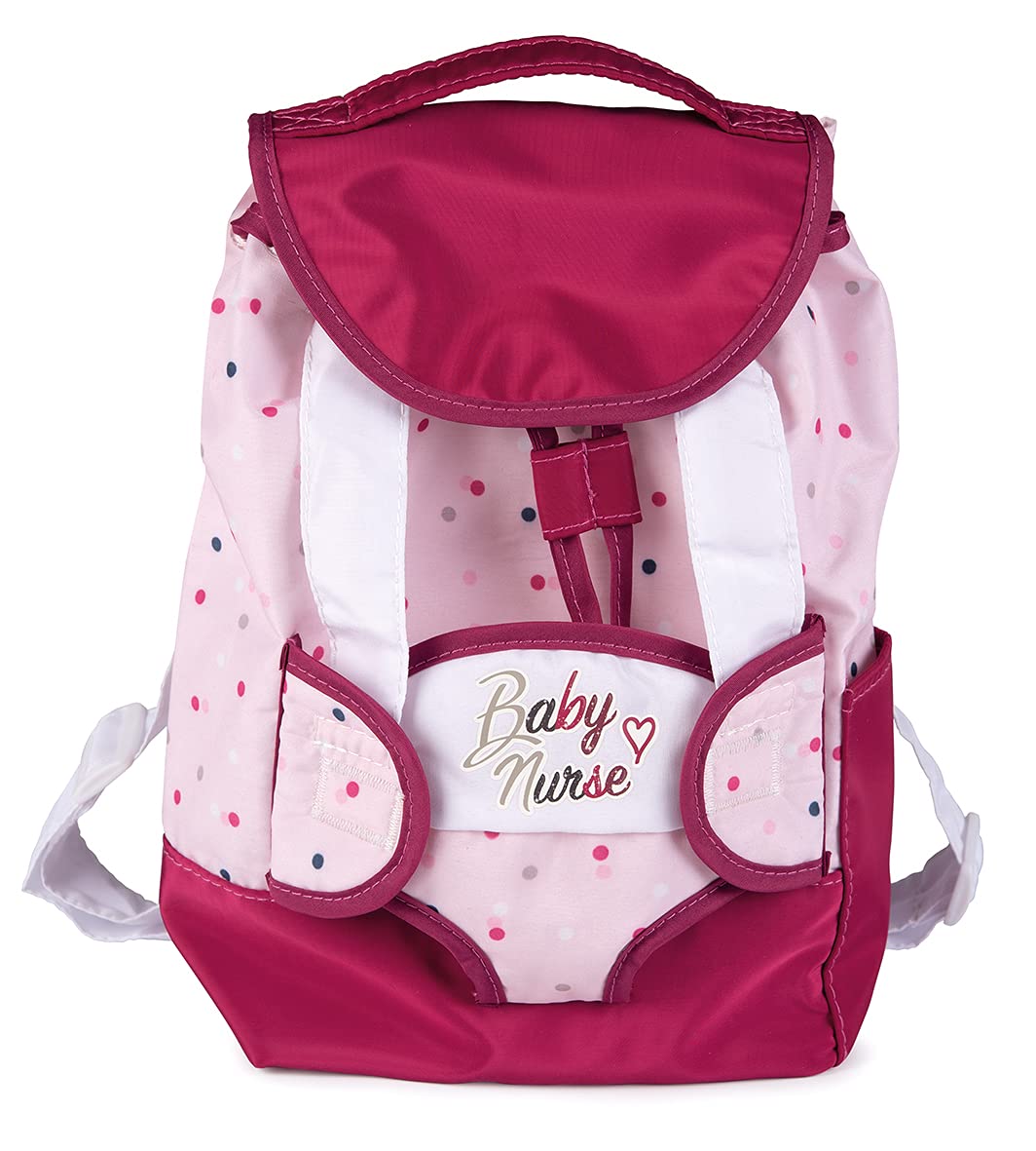 Smoby - Baby Nurse - Backpack - Baby Carrier + Integrated Bottle Holder - for Dolls and Dolls - Adjustable Straps - 220364WEB