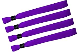 WRISTRENYI 100 Pack Wrist Bands|Purple Wristbands for Events|Wristbands for Concerts Festival Admission Party|13.78” x 0.59”
