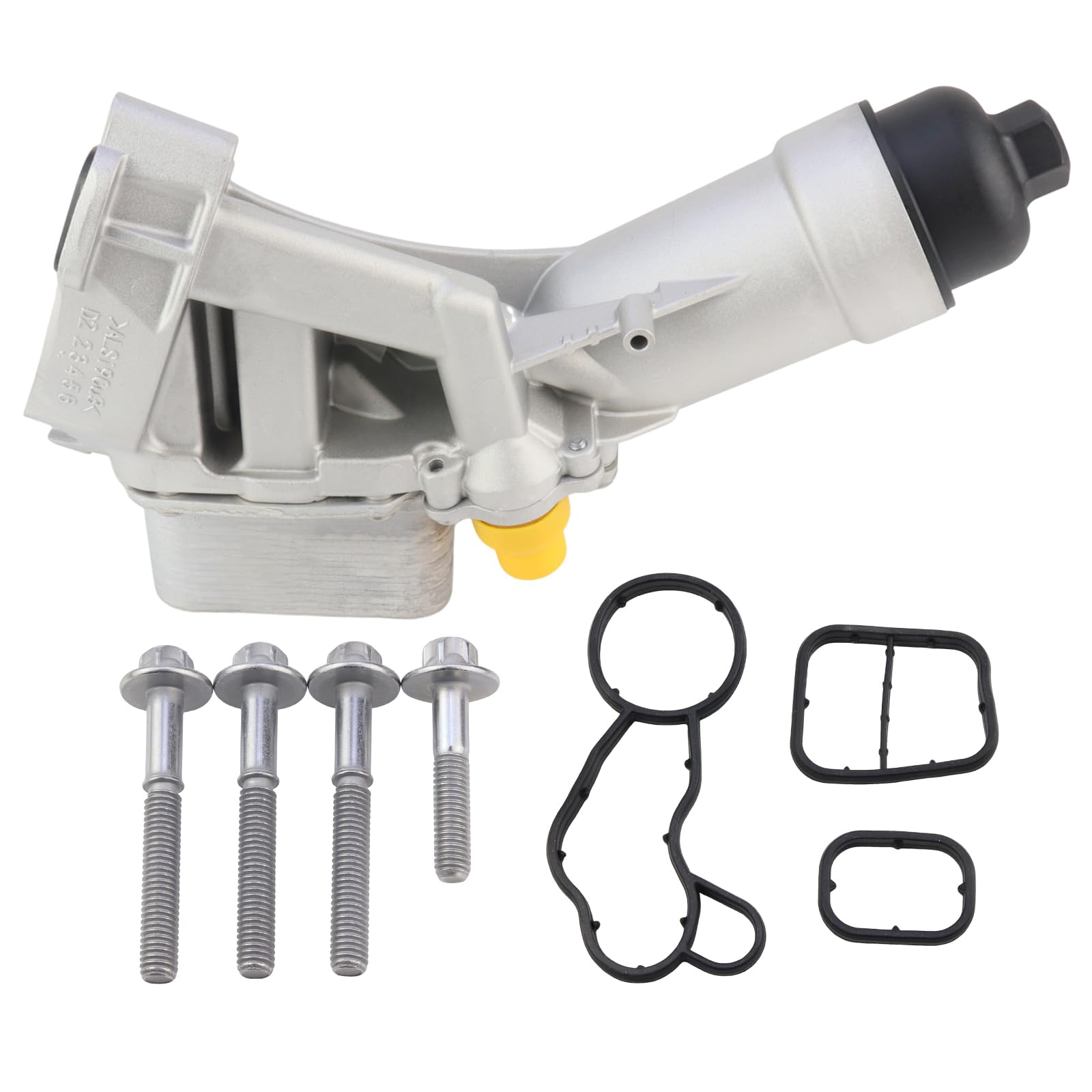 Photo 1 of YINAVAGAD 11428596283 Upgrade Aluminum Engine Oil Cooler Filter Housing w/Gasket for BMW 220i 230i 330i 430i 530i xDrive 740e X3 X4 F22 F23 F30-F34 F36 G01 G02 G11 G30 B46 B48 L4 2.0L 2016 2017-2022