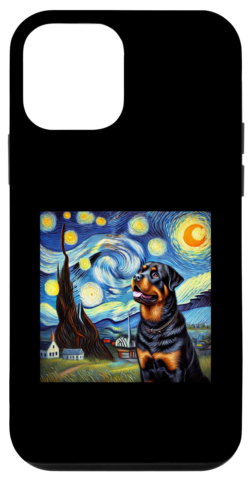 iPhone 12 mini Starry Night Rendition Vincent Van Gogh - Rottweiler Case