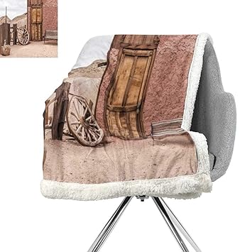 Amazon Com Scottdecor Barn Wood Wagon Wheel Throw Blanket