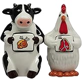 Pacific Giftware 1 X Eat Chicken Eat Beef - Salt and Pepper Shakers