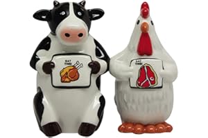 Pacific Giftware 1 X Eat Chicken Eat Beef - Salt and Pepper Shakers