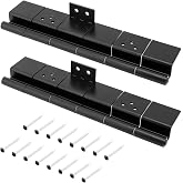 2 Pack Black RV Entry Door Hinge Kit, 6 Leaf Trailer Door Hinges, Replace Part 198295 Hinge Assembly