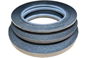 YUFREYOO 5mm x 25m Carbon Double-Sided Conductive Tape, SEM TEM EDS EDAX Scanning Electron Microscope Conductive Carbon Tape Microscope consumables(Non Woven Fabric Substrate, 5 mm Width)