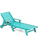 SERWALL Patio Chaise Lounge Chair, 5 Positions