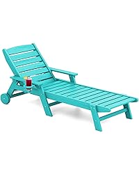 SERWALL Patio Chaise Lounge Chair, 5 Positions