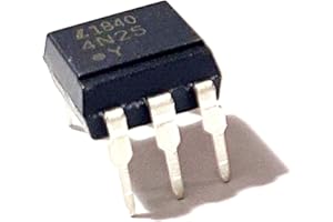 Juried Engineering Lite-On 4N25 Optocoupler, Phototransistor Output, with Base Connection Breadboard-Friendly IC DIP-6 (Pack of 20)
